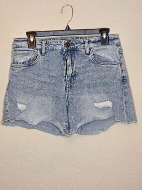 Kut From The Cloth Jane Washed Denim High Rise Women's Long Shorts, Size 2